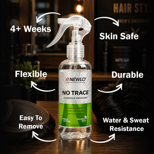 Newlo No Trace Adhesive Remover For Hair Patch & Wigs| Fast-Acting| Citrus Flavour| Great Cleaner| 6.76 oz. (200 ml)