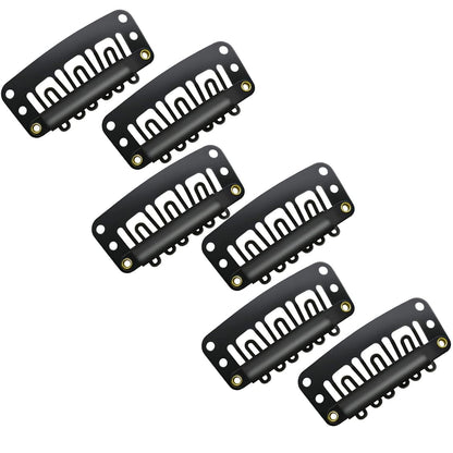 Newlo Hair Extension Clips For Women & Men I Hair Patch Clip I Hair Attached Snap Wig Clips (Black) I