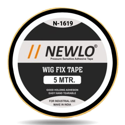 Newlo Black Hair Wig Fix Tape 5 Meter | Double-sided Tape | Water & Sweat Resistant | Skin-Friendly | Easy to Apply & Remove |