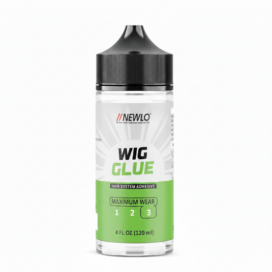 Newlo Hair Patch Glue| Hair Wig Glue| Water & Sweat Resistant| Hold upto 20-30 days| Skin-Friendly| Suitable For Indian Weather| Acrylic Base| 118 ml
