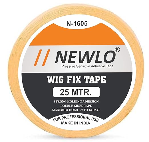 Newlo Golden Cloth Hair Patch Tape | Hair Wig Tape| Double-sided | Cotton-Cloth | Waterproof| 25 Meter