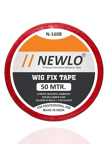 Newlo Red Wig Fix Tape 50M | Strong Adhesion | Comfortable Wear | Easy Application | Water-Resistant | Double Sided Tape | Sensi Tek