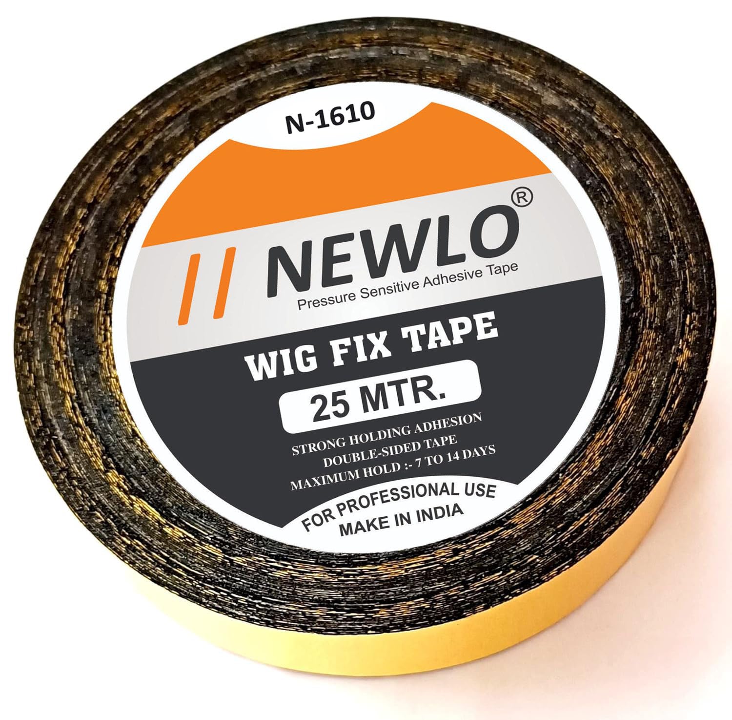 Newlo Black Wig Fix Tape 25M | Waterproof | Double Sided Cloth Tape | Strong Hold | Skin - Friendly | Easy to Use |