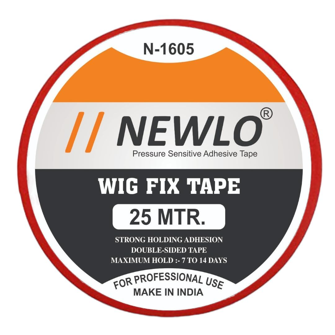Newlo Red Wig Fix Tape 25M | Waterproof | Easy to Use | Skin - Friendly | Hot Humid Weather | sensi Tek | Strong Hold |