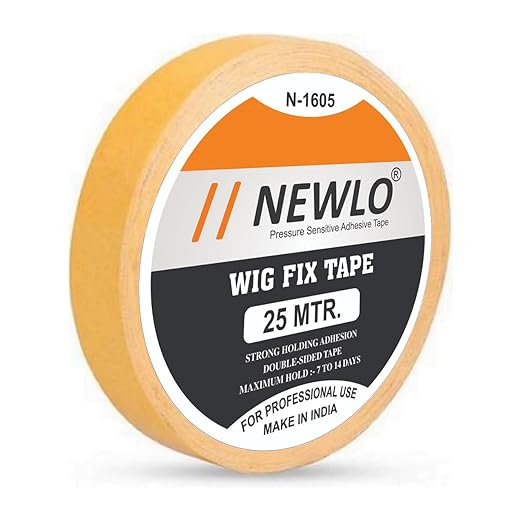 Newlo Golden Cloth Hair Patch Tape | Hair Wig Tape| Double-sided | Cotton-Cloth | Waterproof| 25 Meter