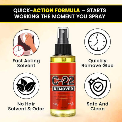 WalkerTape C-22 Solvent Adhesive Remover Spray for Hair Patch Systems | Skin-Friendly with No Side Effects | 118ml