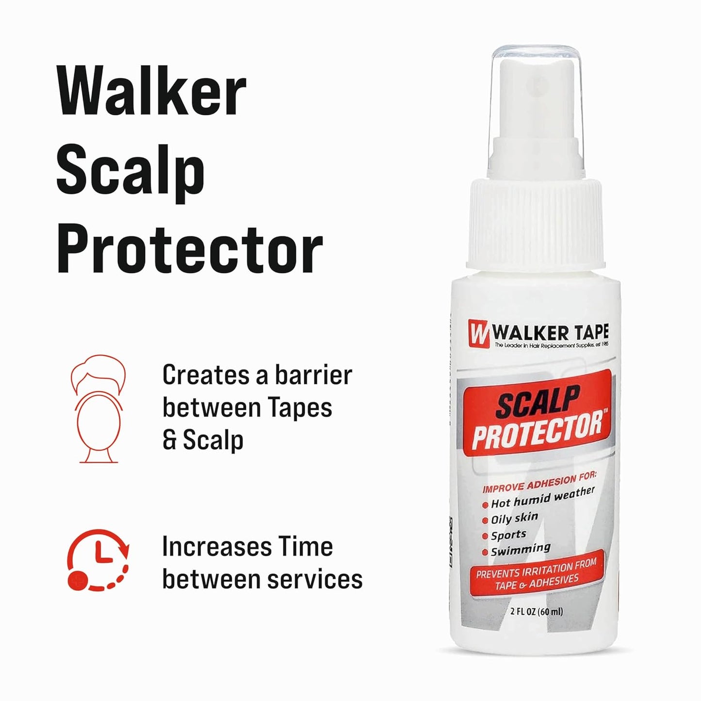WalkerTape Scalp Protector Spray 60ml | Anti-itching and anti-bacterial | Improves adhesion and reduces itching| Skin- Friendly | Skin Protection &Adhesive Booster |