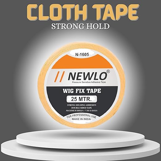 Newlo Golden Cloth Hair Patch Tape | Hair Wig Tape| Double-sided | Cotton-Cloth | Waterproof| 25 Meter