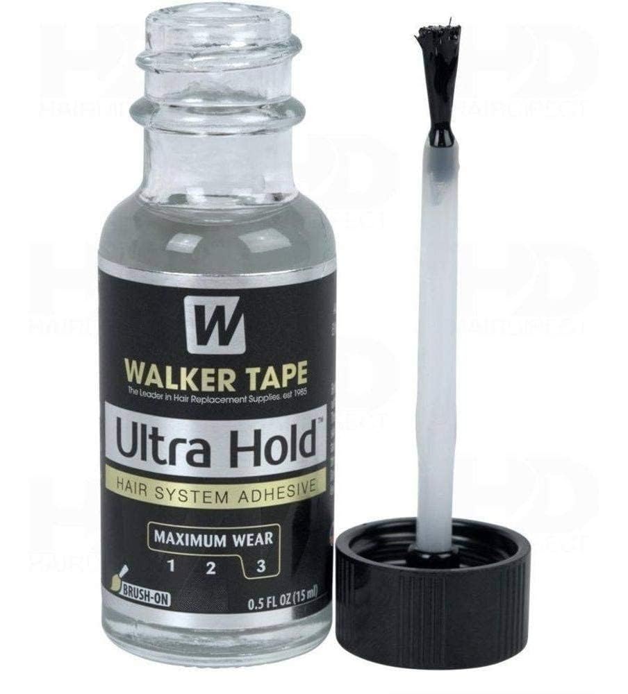 Walker Tape Ultra Hold Hair Patch Glue | Waterproof | Maximum Wear (4+ Weeks) | Clear Transperent Glue | Skin Safe (15 ML)