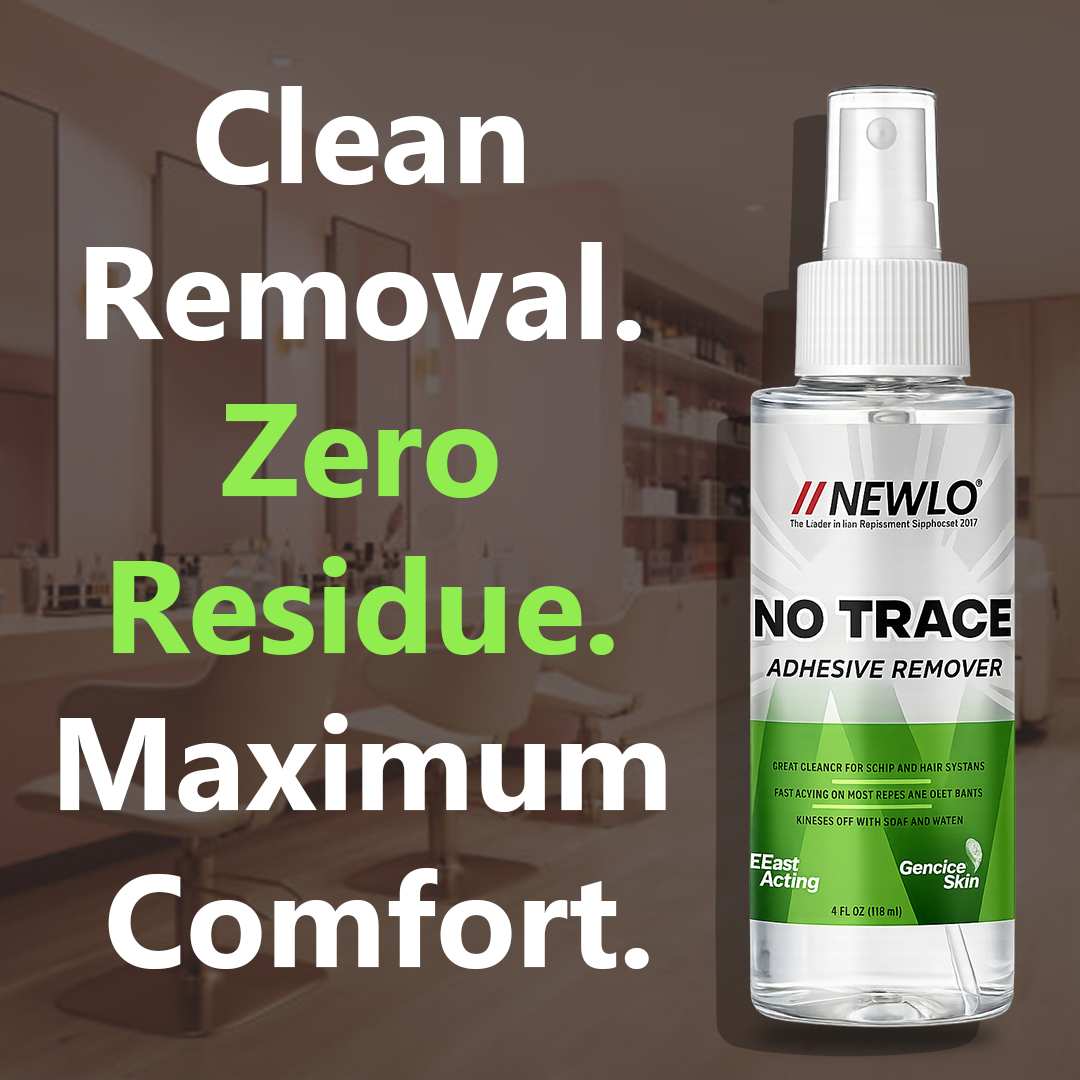 Newlo No Trace Adhesive Remover For Hair Patch & Wigs| Fast-Acting| Citrus Flavour| Great Cleaner| 4 oz. (118 ml)