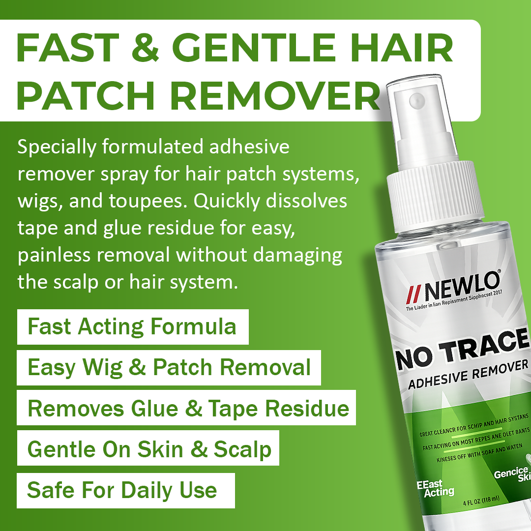 Newlo No Trace Adhesive Remover For Hair Patch & Wigs| Fast-Acting| Citrus Flavour| Great Cleaner| 4 oz. (118 ml)