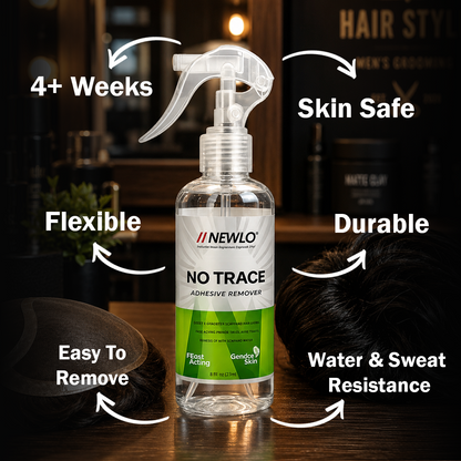 Newlo No Trace Adhesive Remover For Hair Patch & Wigs| Fast-Acting| Citrus Flavour| Great Cleaner| 6.76 oz. (200 ml)