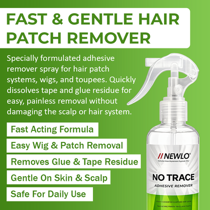 Newlo No Trace Adhesive Remover For Hair Patch & Wigs| Fast-Acting| Citrus Flavour| Great Cleaner| 6.76 oz. (200 ml)