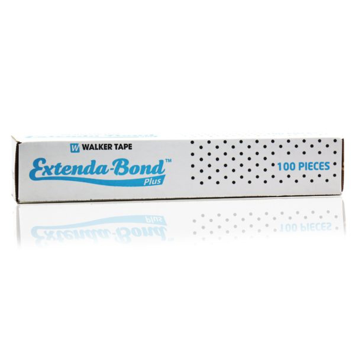 WalkerTape Extenda Bond Plus Bonding Strips With Holes | Skin-friendly Hair Patch Tape| Waterproof and Heat- Resident| Double sided and Transparent Wig Tape | Size - 1 1/2" X 12" (Blue - 100Pcs)