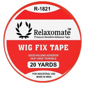 Relaxomate Wig Fix Red 20 Yards – Strong Adhesive, Easy Tear, Industrial Use,