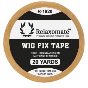 Relaxomate Wig Fix Yellow Tape 20 Yards – Premium Adhesive, Easy Tear, Industrial Use,